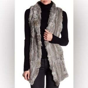 Love Token Genuine Dyed Rabbit Fur Vest Size XS